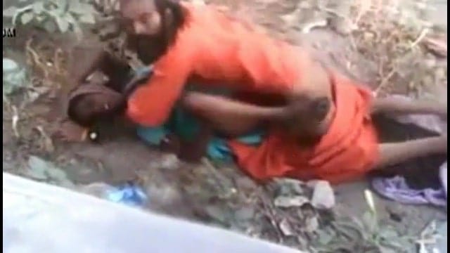 Desi baba outdoor sex with village girl leaked mms scandal
