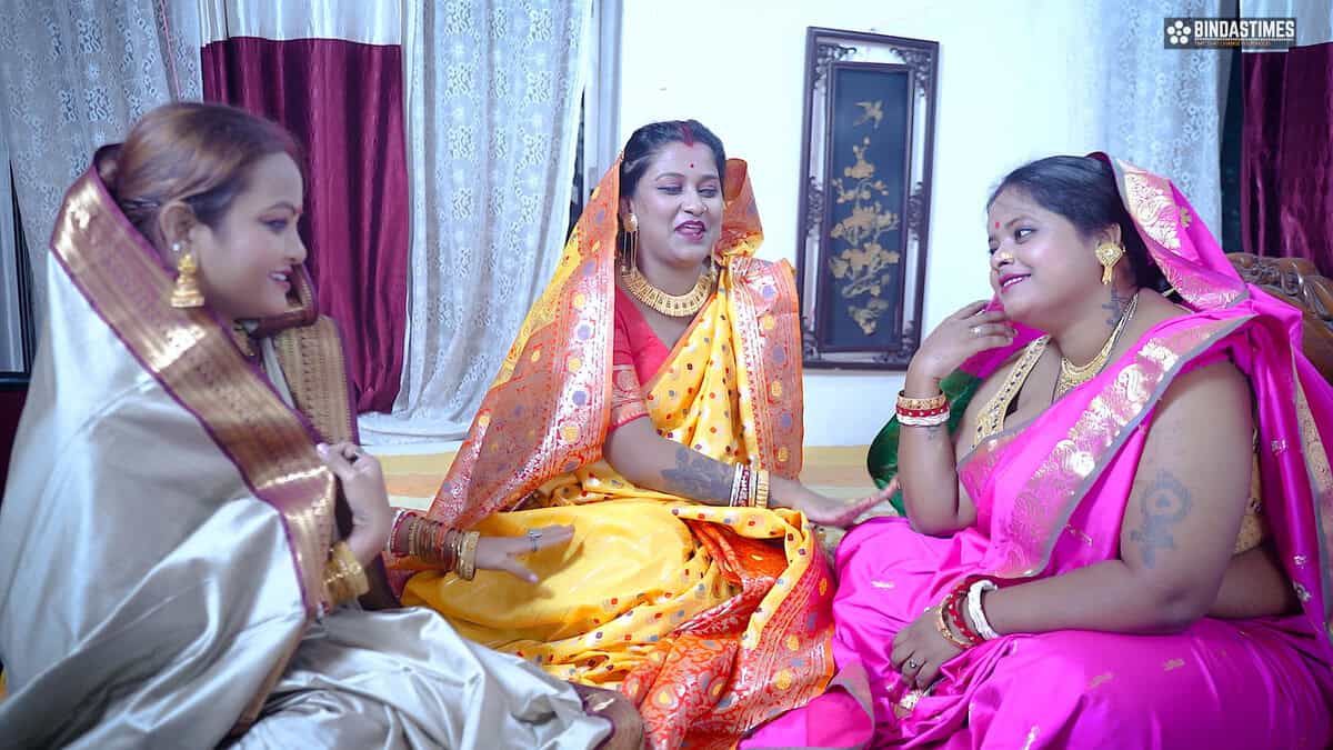 xhamster19 Hindi XXX Uncut Porn Desi Horny Three Indian Bhabhi Group Sex Party with Devar