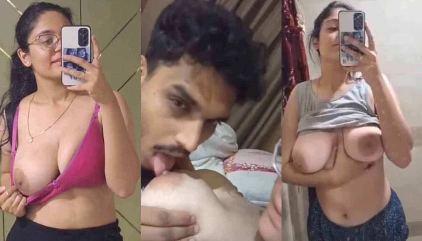Fsiblog Beautiful Sexy Indian Girl Playing With Her Boobies And Bf Sucking Boobs